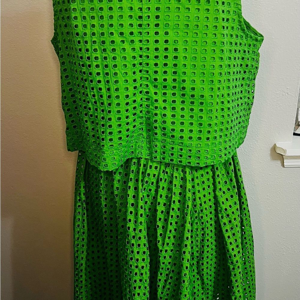 Kate Spade for Target Two-Piece Green Eyelet Skirt And Top Extra Large Matching - Picture 14 of 14